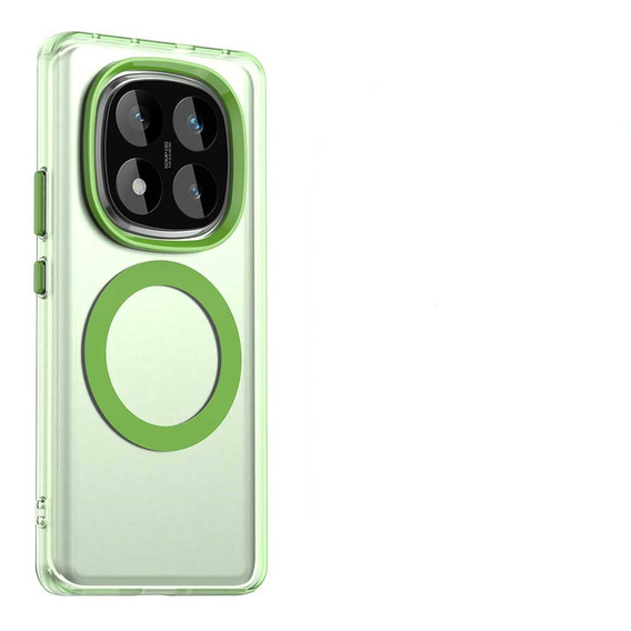 Etui do Xiaomi Redmi Note 14 Pro 5G / Poco X7 5G, Fusion Hybrid, do MagSafe, zielone