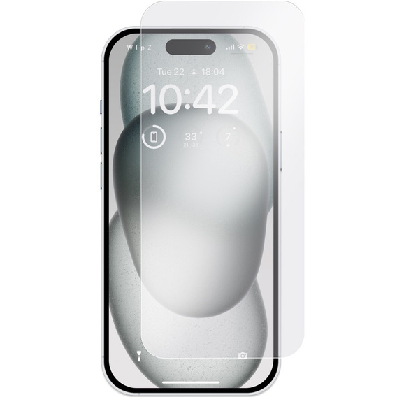 Etui z MagSafe Spigen do iPhone 15, Ultra Hybrid, przezroczyste / białe + Szkło Hartowane 9H