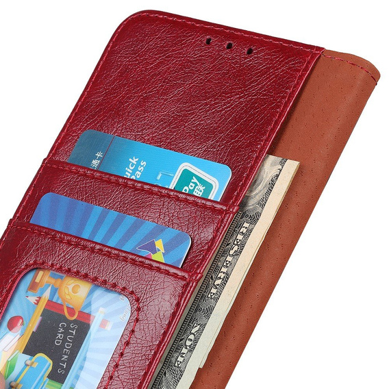 Skórzane Etui Wallet do Xiaomi Redmi 8 - Red