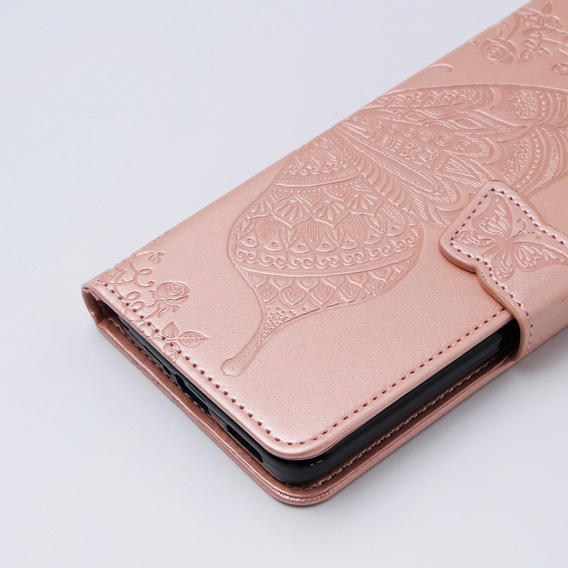 Etui z klapką do Xiaomi 13T / 13T Pro, Butterfly, różowe rose gold