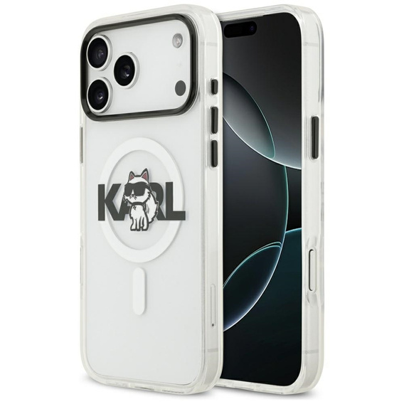 Etui Karl Lagerfeld do iPhone 17 Pro Max, IML Choupette MagSafe, przezroczyste