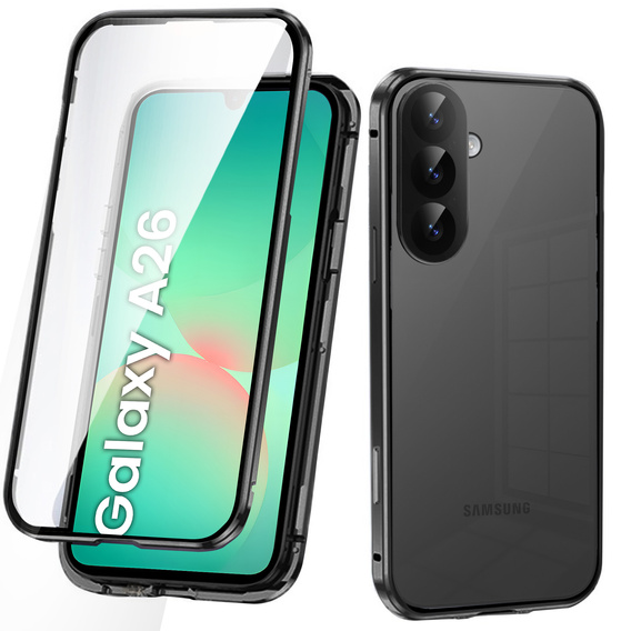 Etui do Samsung Galaxy A26 5G, Magnetic Dual Glass, czarne