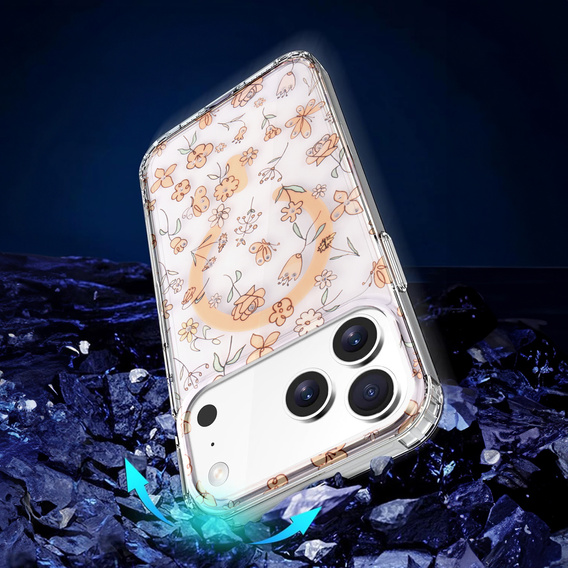 Etui do iPhone 17 Pro, Laser Flower, do MagSafe, Tulip