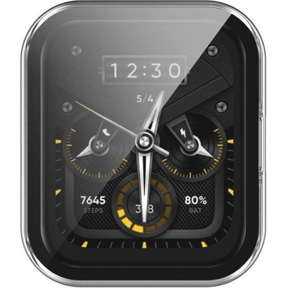 2w1 Etui z wbudowanym szkłem hartowanym do Realme Watch 2 Pro, Przezroczysty