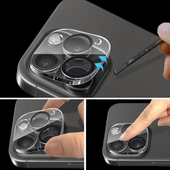 ERBORD Szkło hartowane na aparat do iPhone 16 Pro / 16 Pro Max, przezroczyste