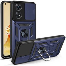 Etui pancerne do Oppo Reno8 T, CamShield Slide, niebieskie