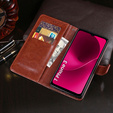 Etui z klapką do T Phone 3 5G, Crazy Horse Wallet, brązowe