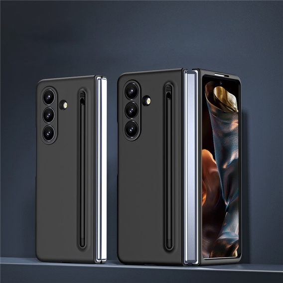 Etui ze szkłem i rysikiem do Samsung Galaxy Z Fold7 – czarne