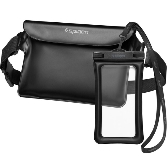 SPIGEN A620 Uniwersalna Wodoodporna Saszetka Waist Bag + Etui wodoodporne, Black