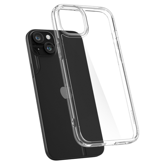 Etui Spigen do iPhone 15, Ultra Hybrid, przezroczyste + Szkło Hartowane 9H