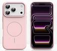 Etui silikonowe do iPhone 17 Pro - kompatybilne z MagSafe, antywstrząsowe, różowe