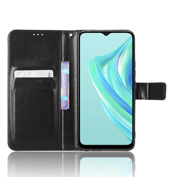 Etui z klapką do Infinix Hot 20i, Crazy Horse Wallet, czarne