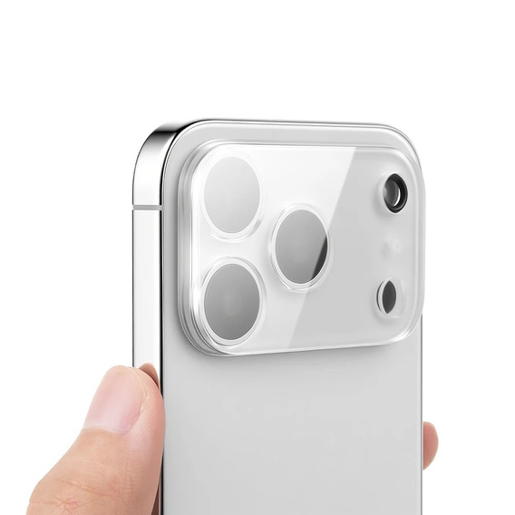2x Szkło hartowane ERBORD na wyspę aparatów do iPhone 17 Pro, przezroczyste