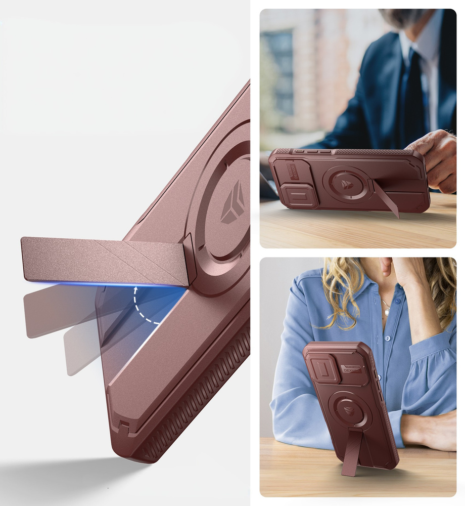 Etui Dexnor do iPhone 16 Pro Max – przesuwana magnetyczna osłona aparatu