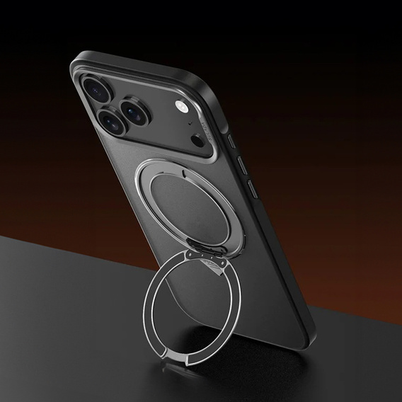 Etui SULADA Magnetic Matte z podstawką do iPhone 17 Pro Max – tytanowe czarne