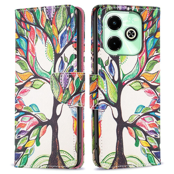 Etui z klapką do Infinix Hot 40i, Wallet, Tree of Life