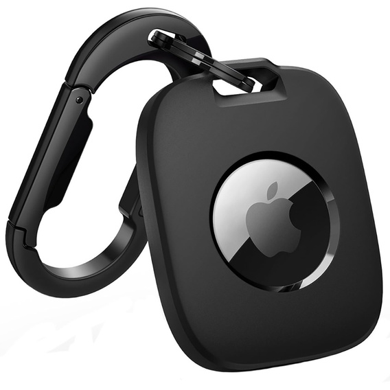 Etui ochronne SURITCH z karabińczykiem do Apple AirTag – czarne