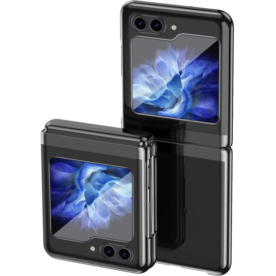 Etui do Samsung Galaxy Z Flip7 FE / Z Flip6, PC Case, przezroczyste / czarne