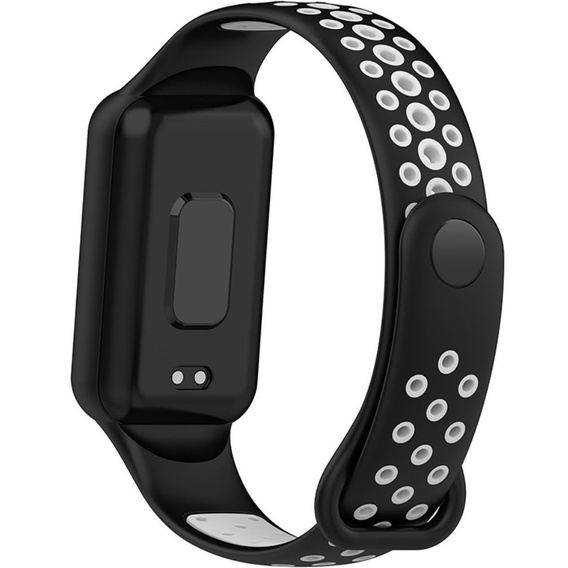 Pasek Silikonowy do Amazfit Band 7, Czarny/Szary