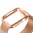 Bransoleta + Etui z Osłoną na Ekran do Apple Watch 10/11 42mm, Różowe złoto