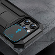 Etui do iPhone 15 Pro, R-JUST CamShield Slide, pancerne, czarne