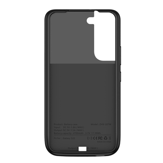 Etui z Baterią 4700mAh do Samsung Galaxy S22, czarne