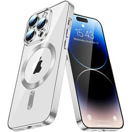 Etui do iPhone 14 Pro, ERBORD Hybrid MagSafe Case, srebrne