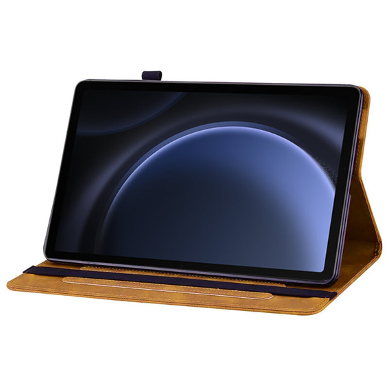 Etui do Samsung Galaxy Tab S10 Lite / S10 FE / S9 FE, Wallet Pen Slot, żółty