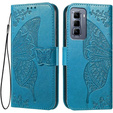 Etui z klapką do Infinix Hot 50 Pro 4G, Butterfly, niebieskie