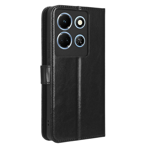 Etui z klapką do Infinix Note 30, Crazy Horse Wallet, czarne