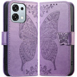 Etui z klapką do Oppo A6 Pro 5G, Butterfly, fioletowe