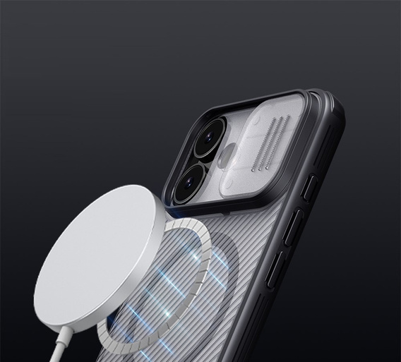 Etui Nillkin dla iPhone 17, CamShield Pro Magnetic, do MagSafe - czarne