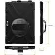 Etui do Microsoft Surface Pro 7 / 6 / 5 / 4, Pancerne Ochronne, Czarne