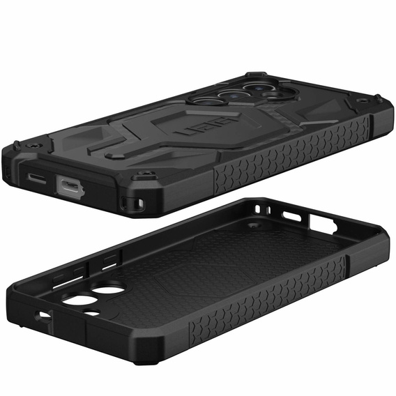 Etui Urban Armor Gear do Galaxy S24, Monarch Pro MagSafe Carbon, czarne