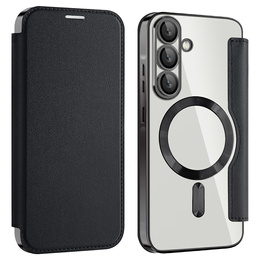 Etui z klapką do Samsung Galaxy A26 5G, RFID Wallet MagSafe z ochroną aparatu, czarne