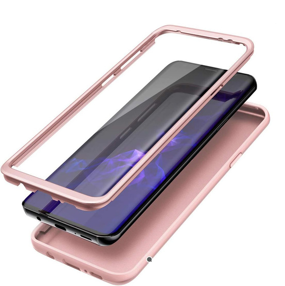 Etui do Samsung Galaxy S9+ Plus, Suritch Full Body, różowe rose gold