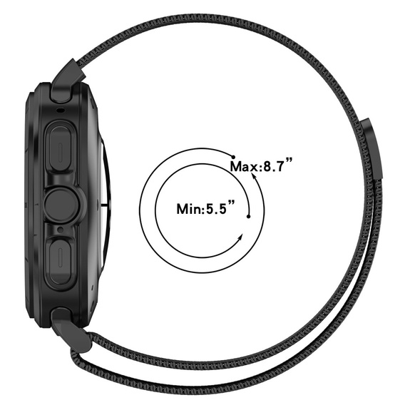 Pasek Bransoleta Milanese do Samsung Galaxy Watch Ultra 47mm (2025 / 2024), Czarna