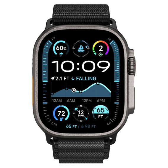 Pasek Spigen WBF1 Band do Apple Watch 8/9/10/11/SE/Ultra 1/2 (44/45/46/49 mm) – Black