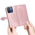 Etui z klapką do Xiaomi Redmi 12C, Mandala, różowe rose gold