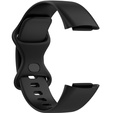 Pasek silikonowy do Fitbit Charge 5, Czarny