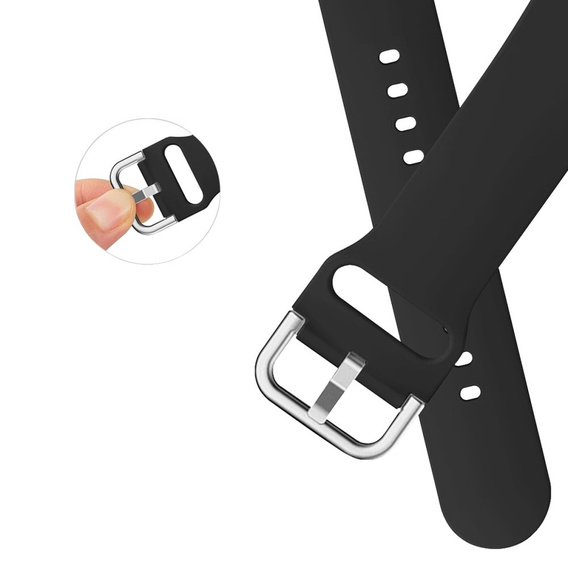 Pasek Silikonowy do Apple Watch 1/2/3/4/5/6/7/8/9/10/11/SE Ultra 1/2/3 42/44/45/46/49mm, Czarny