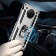 Etui pancerne do Xiaomi Redmi Note 9T 5G, Nox Case Ring, srebrne