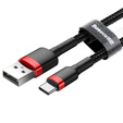 Baseus kabel Cafule USB - USB-C 0,5 m 3A - czerwono-czarny