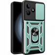 Zestaw Etui pancerne do Realme C53 4G, CamShield Slide, zielone + Szkło
