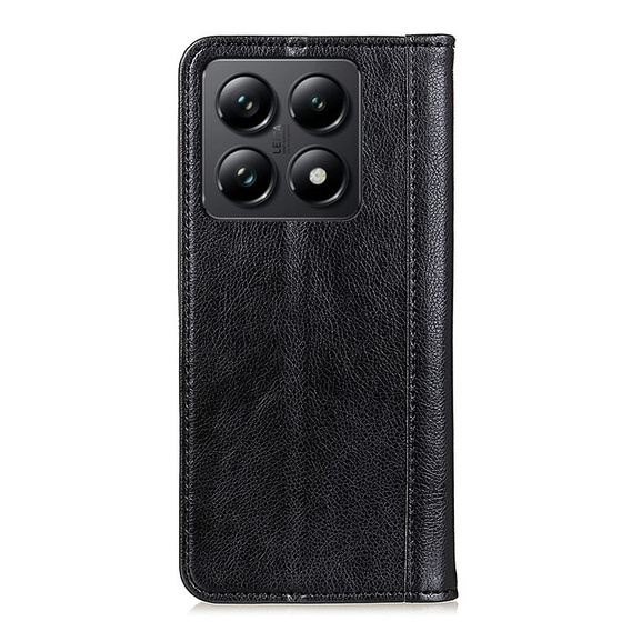 Etui do Xiaomi 14T Pro, Wallet Litchi Leather, czarne