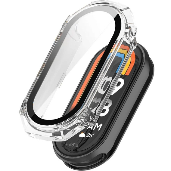 2w1 Etui + Szkło Hartowane do Xiaomi Smart Mi Band 8 / Xiaomi Smart Mi Band 9, Przezroczyste