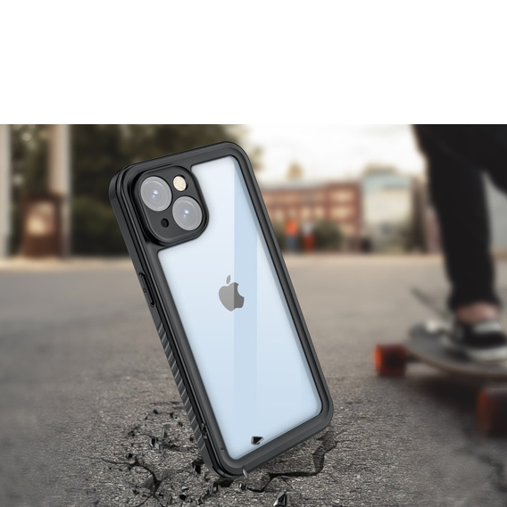 Etui Wodoodporne IP68 do iPhone 15, Redpepper, czarne