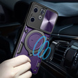 Etui pancerne do Infinix Hot 40i, CamShield Slide, fioletowe