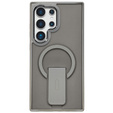 Etui do Samsung Galaxy S25 Ultra, Kickstand Matt Case, do MagSafe, szare + Szkło na ekran