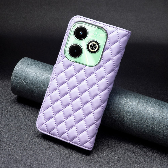 Etui z klapką do Infinix Hot 40i, Wallet, BINFEN COLOR, fioletowe